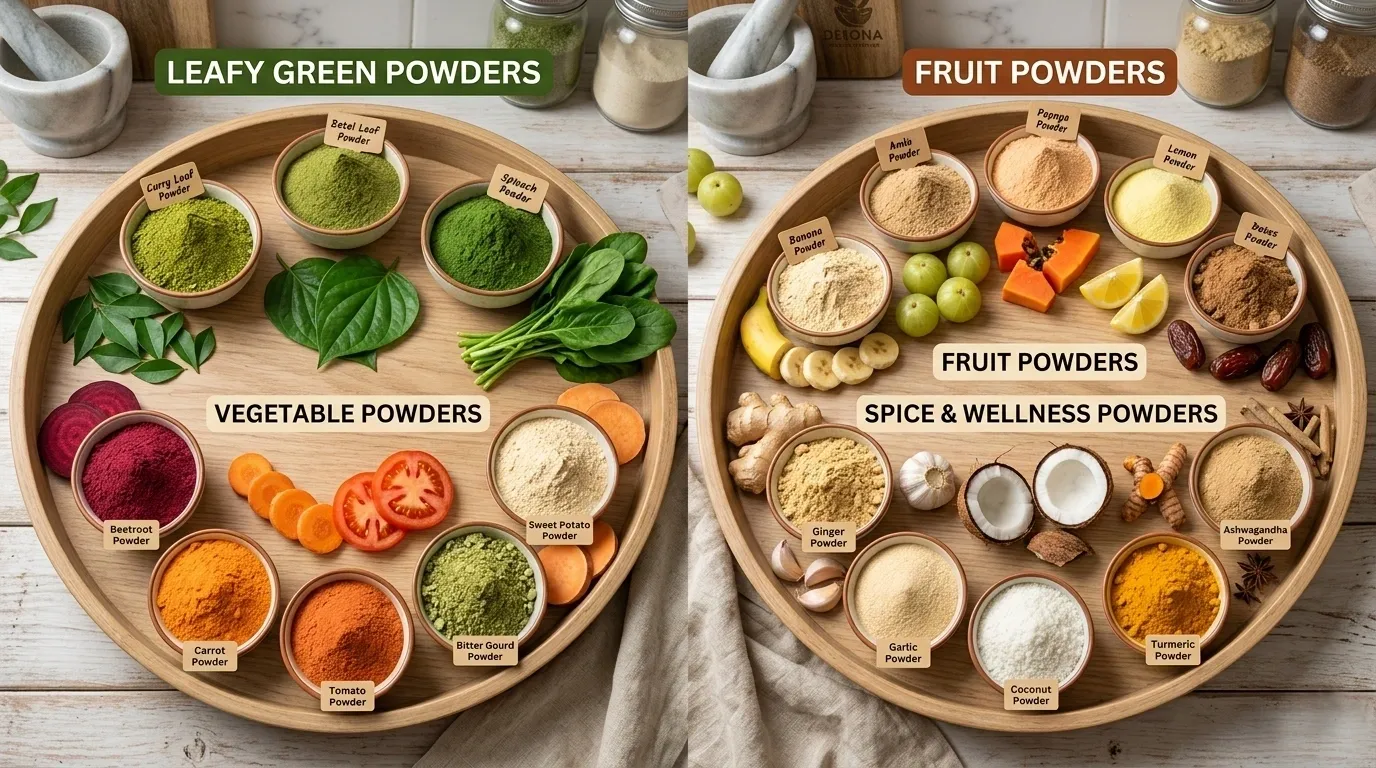 Spice Powders Background